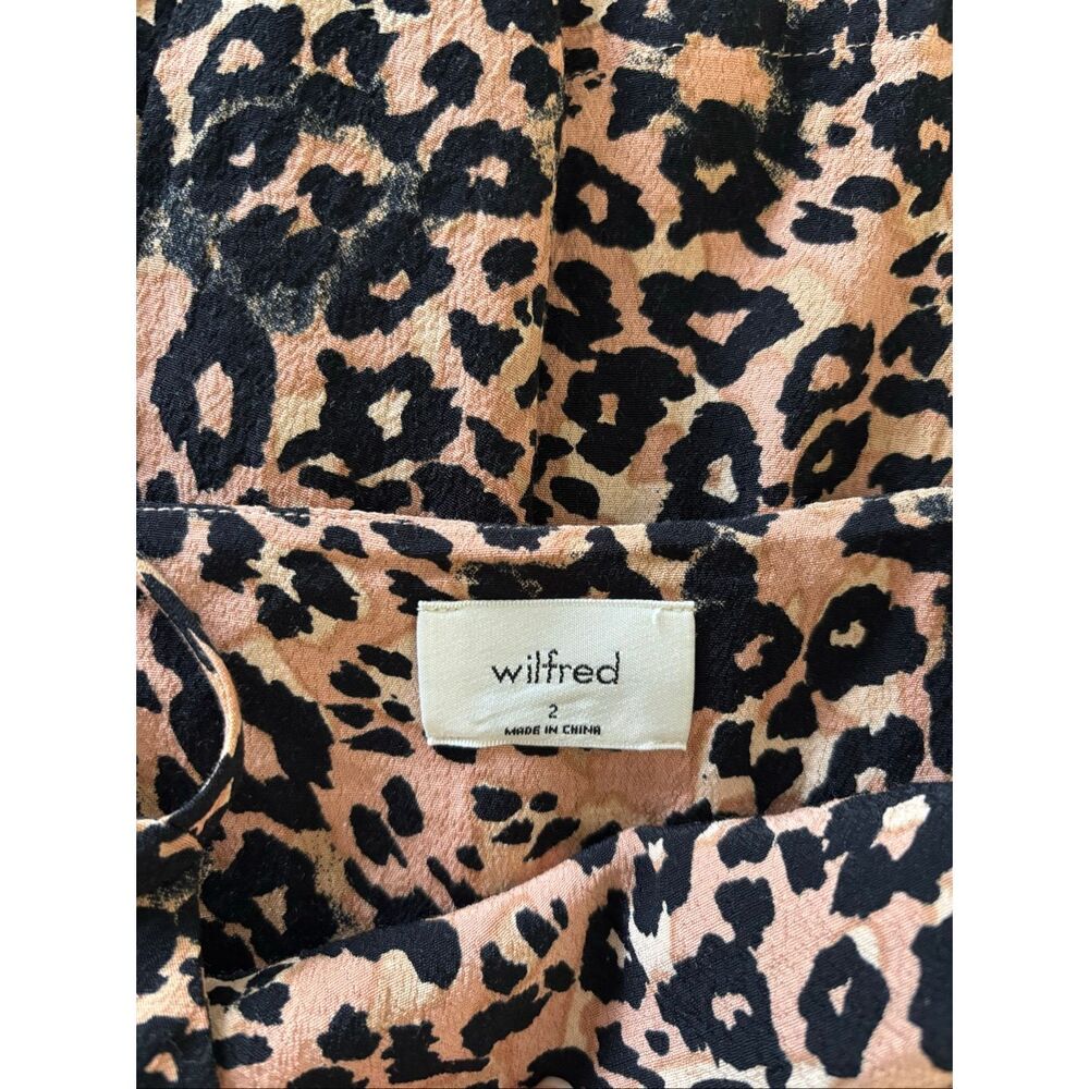 Aritzia Wilfred “Isabelle” Leopard Print Slip Dre… - image 2